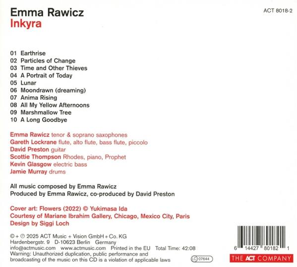 CD-Cover mit Künstlername, Albumtitel, Titelliste und Credits. Enthält einen Barcode und das Logo von 'The ACT Company'.