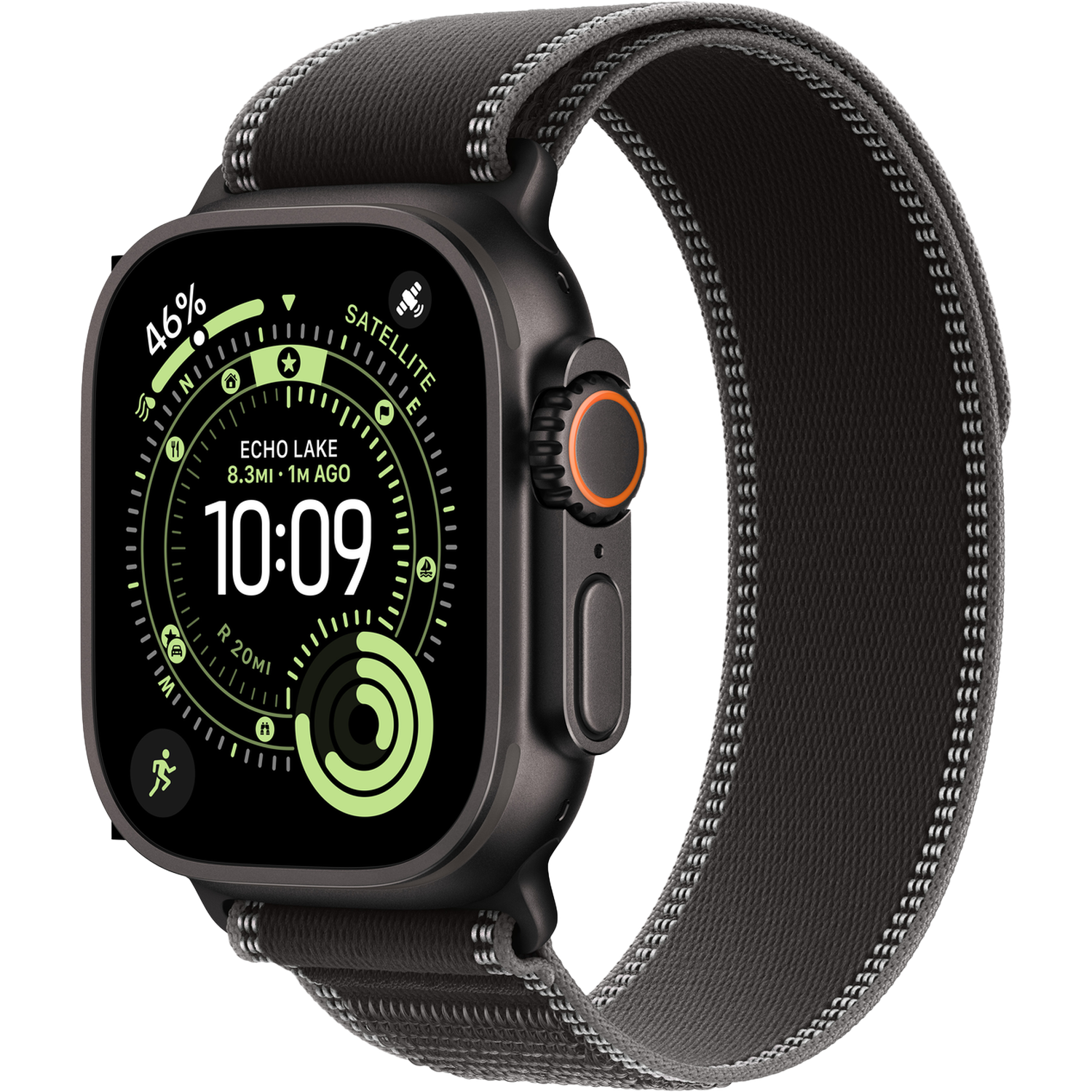 Apple Watch Ultra 3 gps + Cellular - 49mm black Titanium Case - Black/charcoal Trail Loop S/m Smartwatch Black