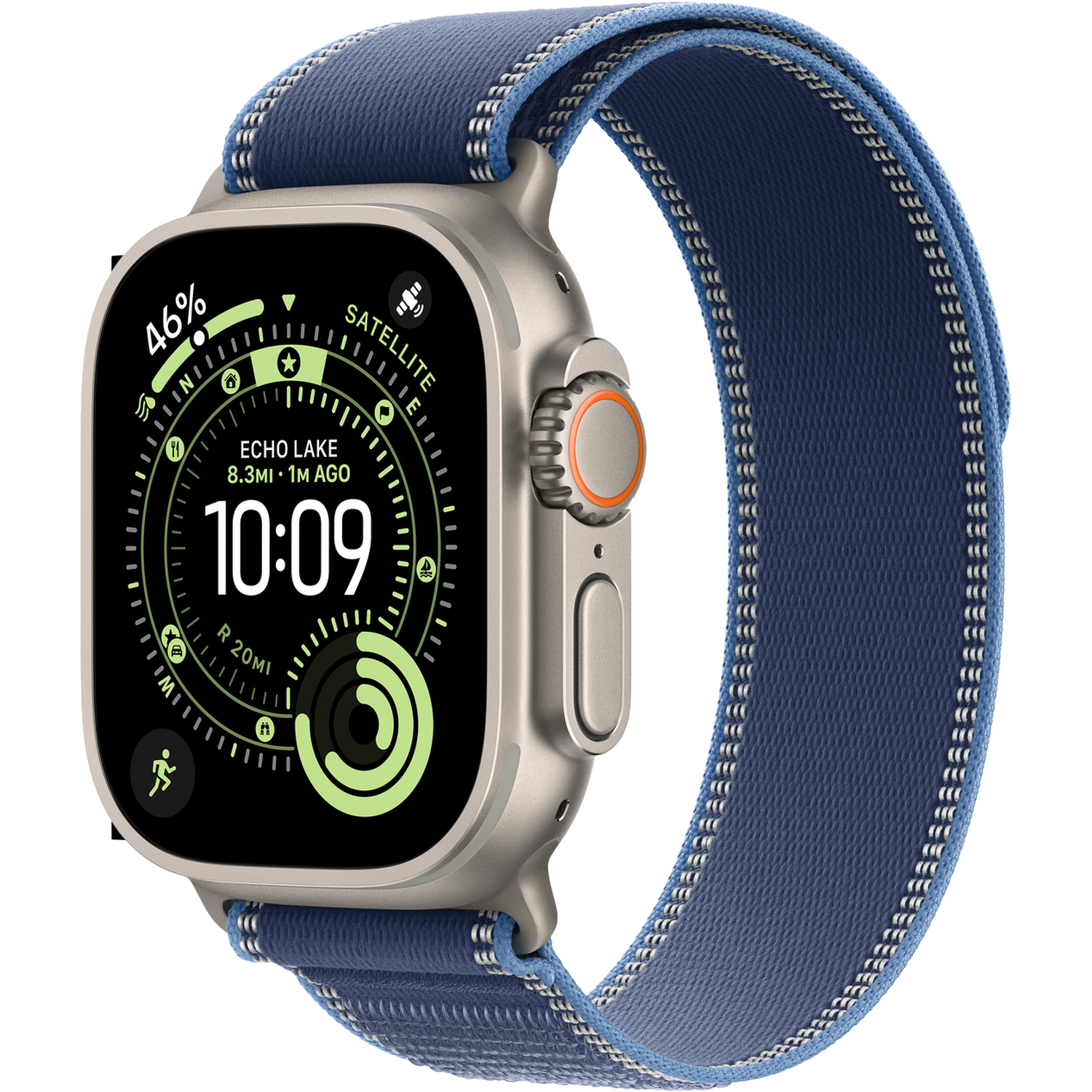 Apple Watch Ultra 3 gps + Cellular - 49mm natural Titanium Case - Blue/bright Blue Trail Loop M/l Smartwatch Natural