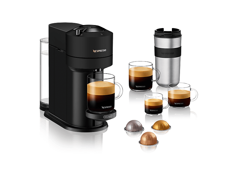 REACONDICIONADO Seminuevo Muy bueno Cafetera de cápsulas - De'Longhi Nespresso® Vertuo Next ENV120.BM, 1500W, 1.1l, Calent 30s, Centrifusión™, BT
