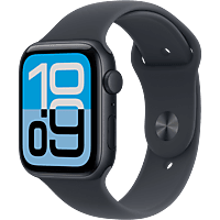 MediaMarkt APPLE Watch SE 3 GPS - 44mm Midnight Aluminium Case - Midnight Sport Band - S/M Smartwatch Midnight aanbieding