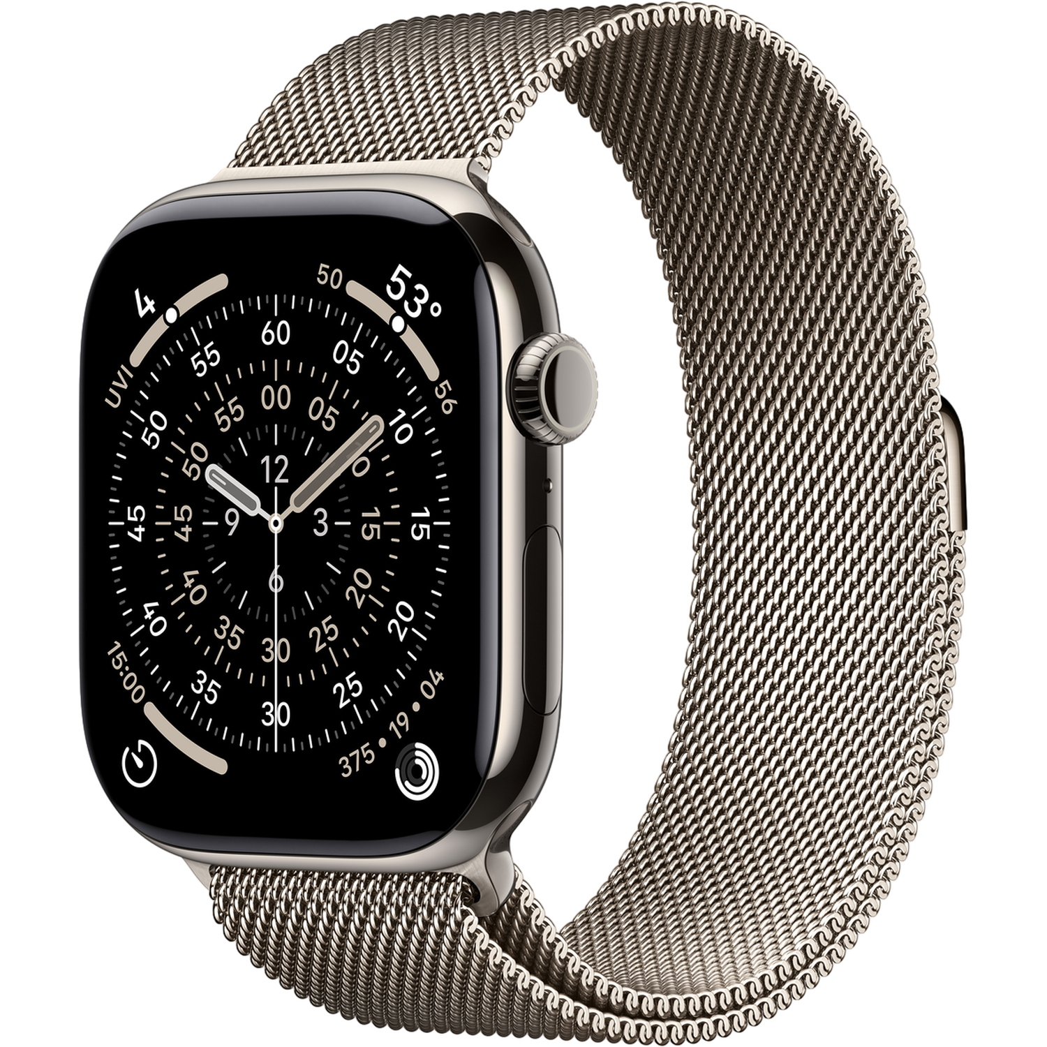 Apple Watch Series 11 gps + Cellular - 46mm titanium Case Milanese Loop M/l Smartwatch Natural