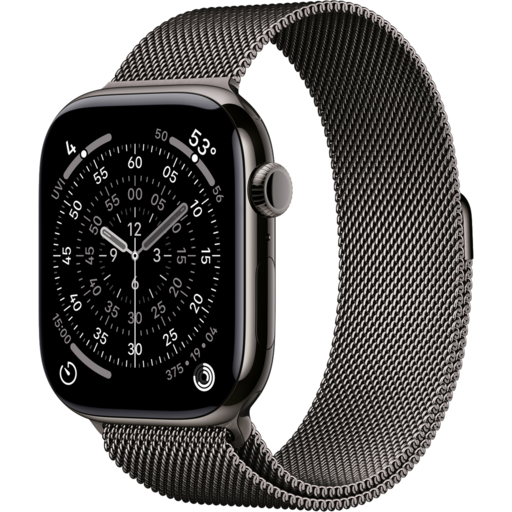 Apple Watch Series 11 GPS + Cellular, 46mm Titanium Case with Milanese Loop