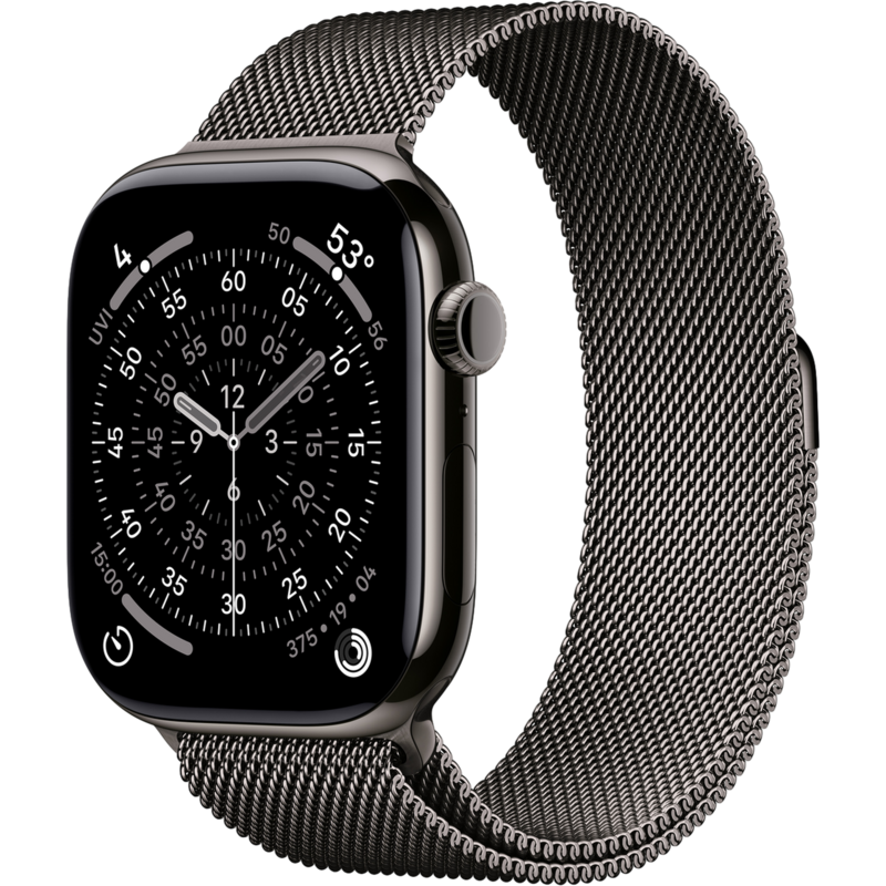 Apple Watch Series 11 GPS + Cellular, 46mm Titanium Case with Milanese Loop