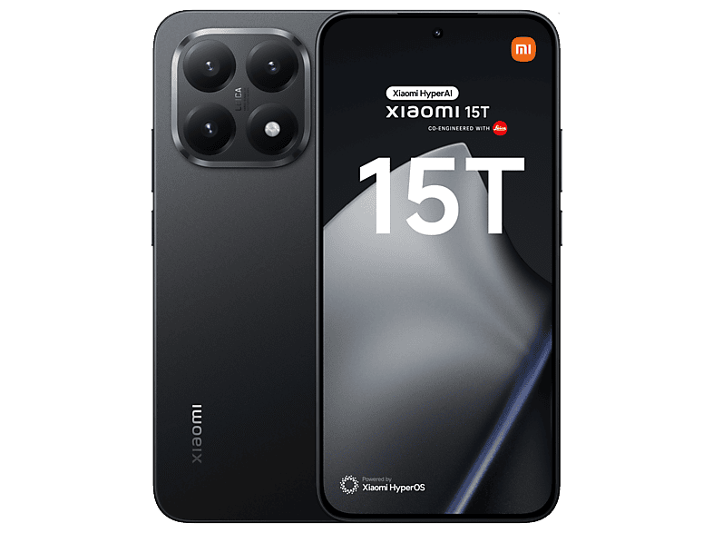 Xiaomi 15T, Negro, 256 GB, 12 GB RAM, 6.83 AMOLED WQHD+ Eye Care, MediaTek Dimensity 8400-Ultra, 5500 mAh