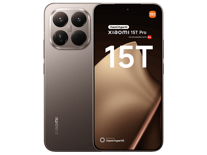 Xiaomi 15T Pro, Rosa Oro, 1 TB, 12 GB RAM, 6.83 AMOLED WQHD+ Eye Care, MediaTek Dimensity 9400+, 5500 mAh
