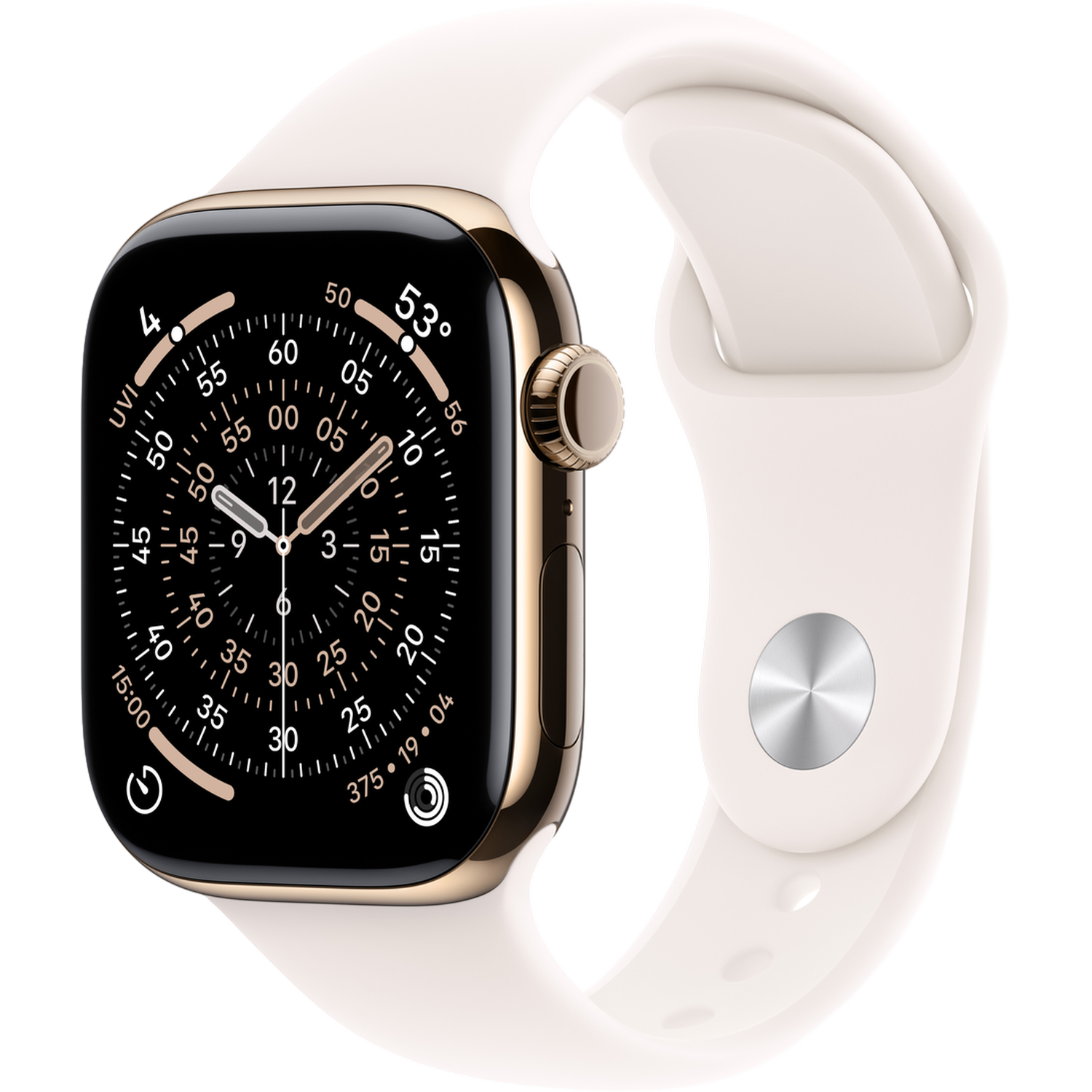 Apple Watch Series 11 gps + Cellular - 46mm titanium Case Light Blush Sport Band M/l Smartwatch Gold