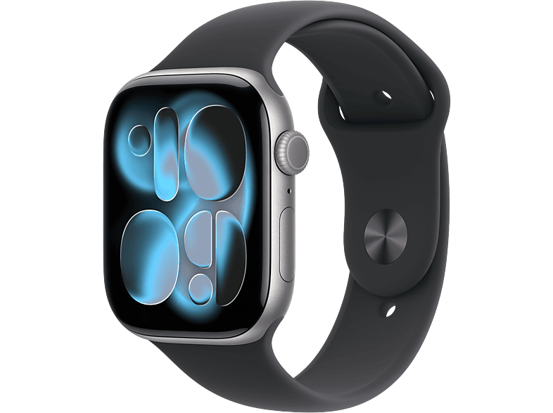 Apple Watch Series 11 GPS + Cellular 46mm Space Grey Aluminium Case with Black Sport Band