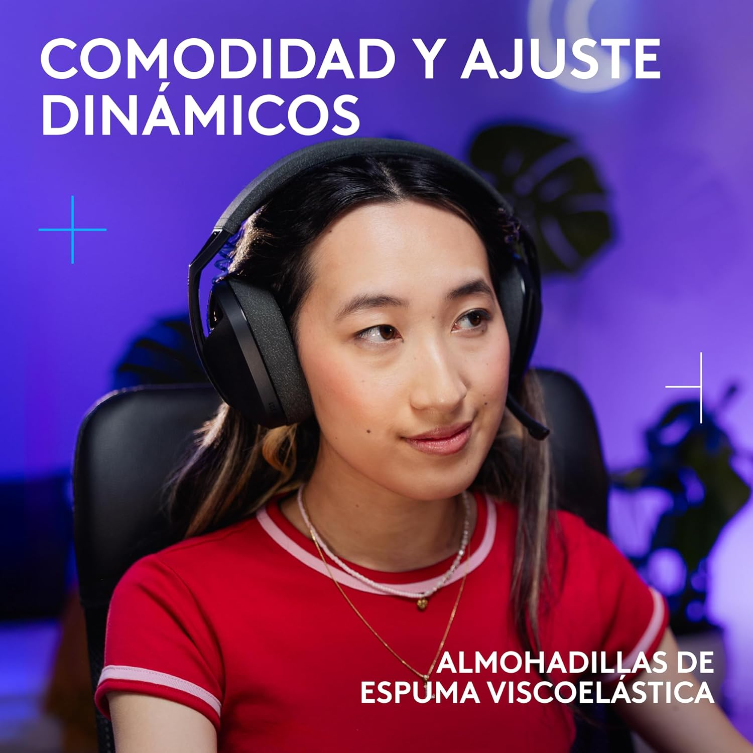 Auriculares de comodidad, ajuste dinámico y almohadilla viscoelástica