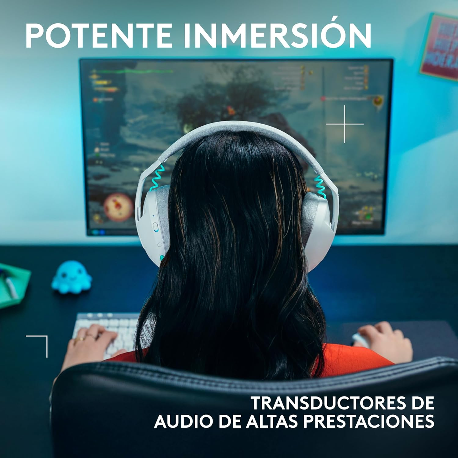 Auriculares gaming de potente inmersión y transductores de 50 mm