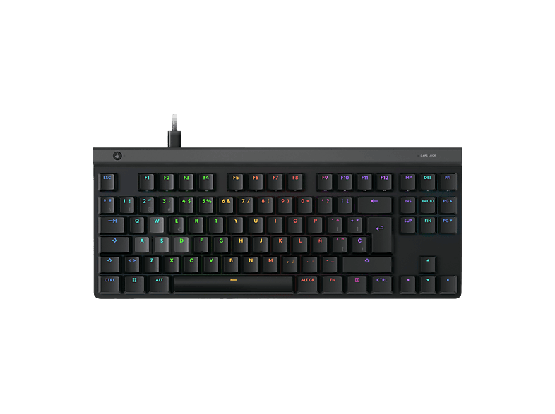 Teclado gaming - Logitech G G515 Rapid TKL, Cable, Interruptores analógicos y teclas personalizables, Activador rápido, Resolución SOCD, PC-Mac, Negro