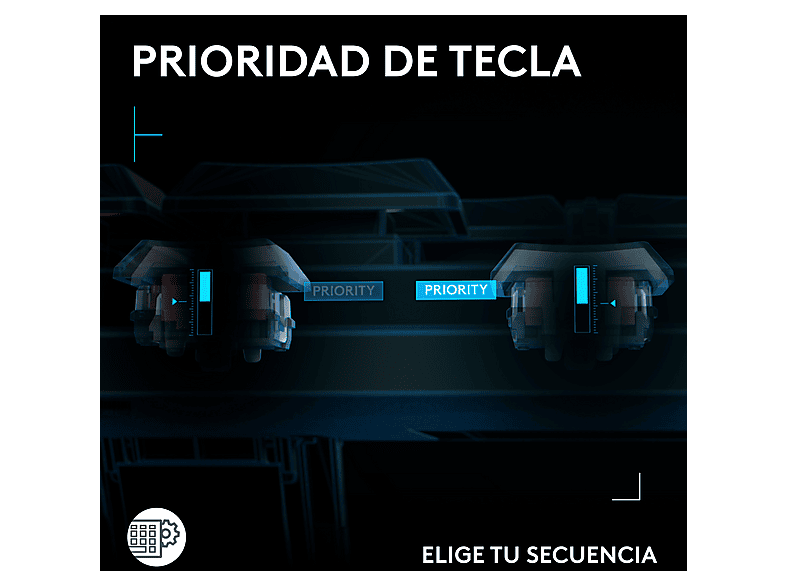 Teclado gaming - Logitech G G515 Rapid TKL, Cable, Interruptores analógicos y teclas personalizables, Activador rápido, Resolución SOCD, PC-Mac, Negro – imagen 2