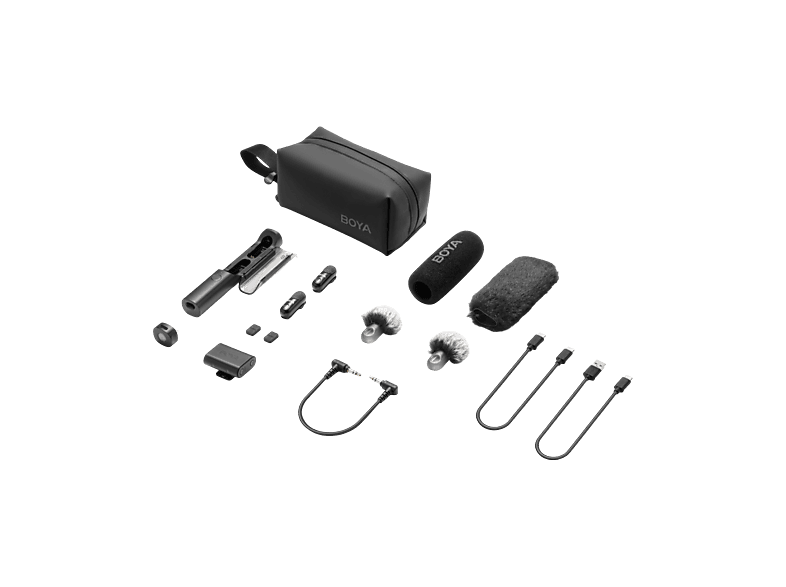 Boya Magic 03 Wireless Mic – 2 Tx + Rx Type-c & 3.5mm Incl. Charging Case