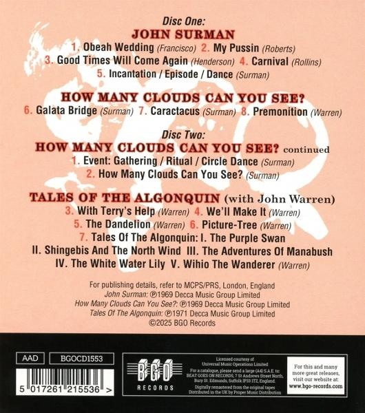 Albumcover mit Text, der Songs, Künstlernamen und Plattenlabel auflistet. Der Hintergrund ist hellbraun und verblasst zu Weiß.