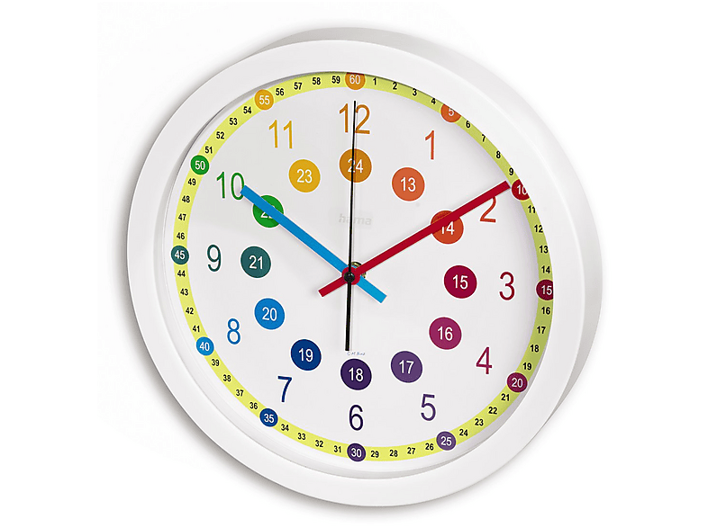 Hama ZEGAR ŚCIENNY DZIECIĘCY EASY LEARNING SAL 30 cm – zdjęcie 2
