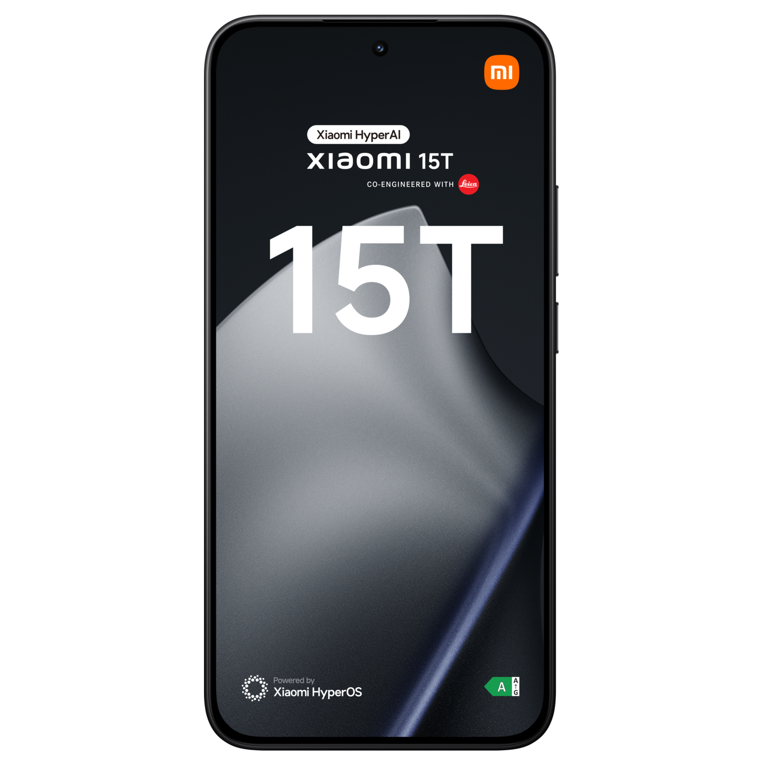 Xiaomi 15T phone on black background. Features the Xiaomi logo and Leica branding. The number 15T is prominently displayed.