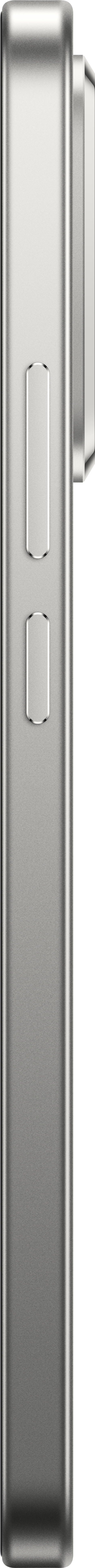 Ein silbernes, rechteckiges Gerät mit zwei Knöpfen. Der Hintergrund ist schwarz.