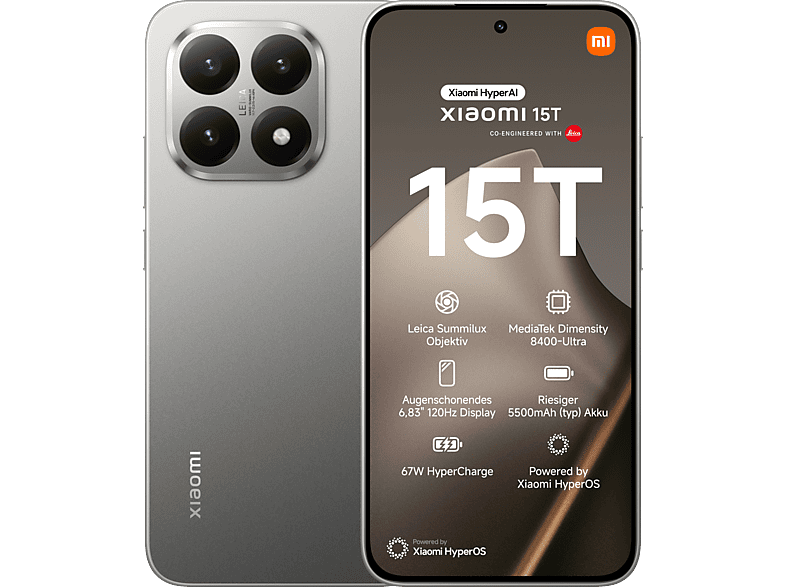 XIAOMI 15T 256 GB Gray Dual SIM