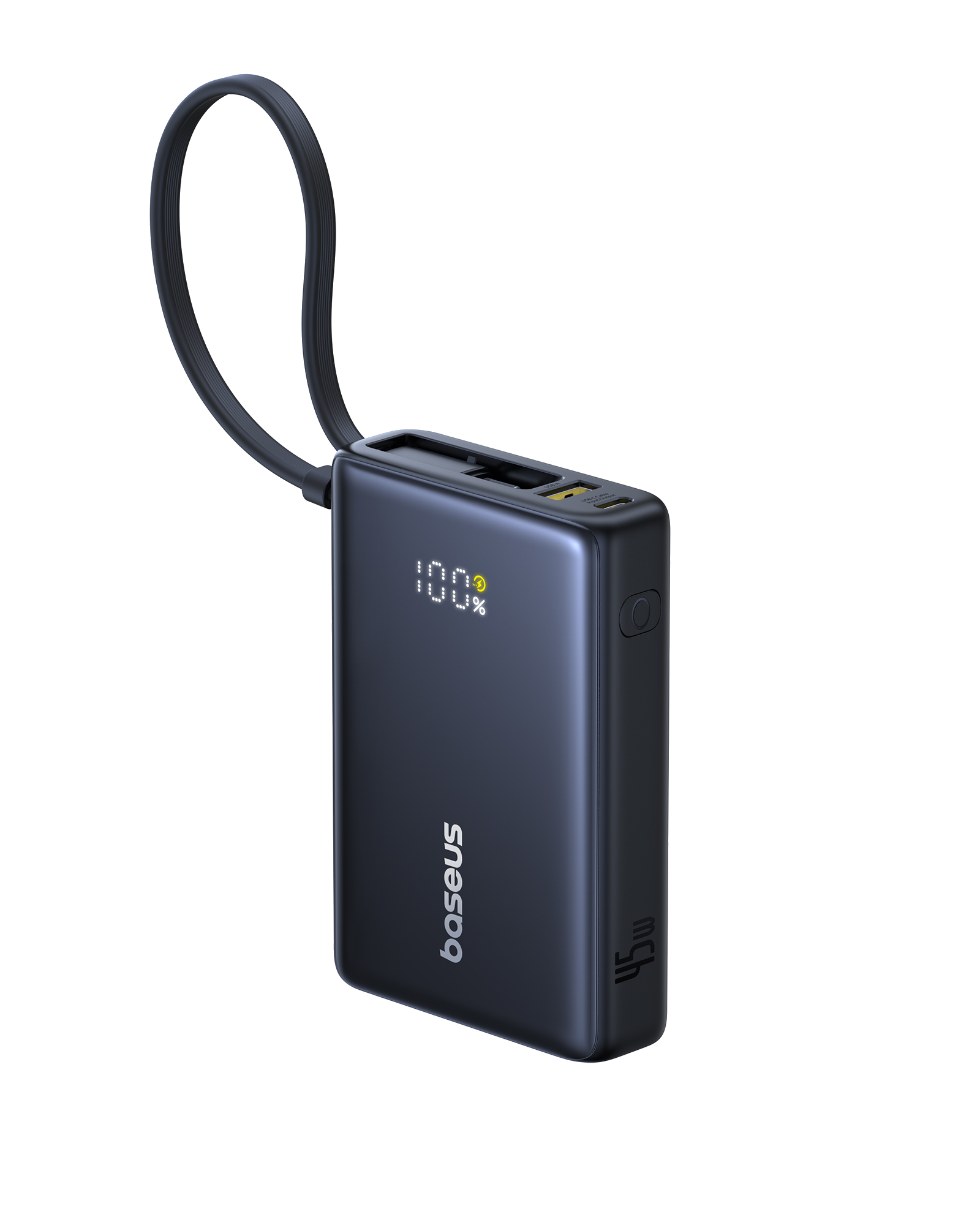 BASEUS Pico Go gyorstöltő powerbank 10000mAh, Type-C kábellel, fekete (P10076803123-00)