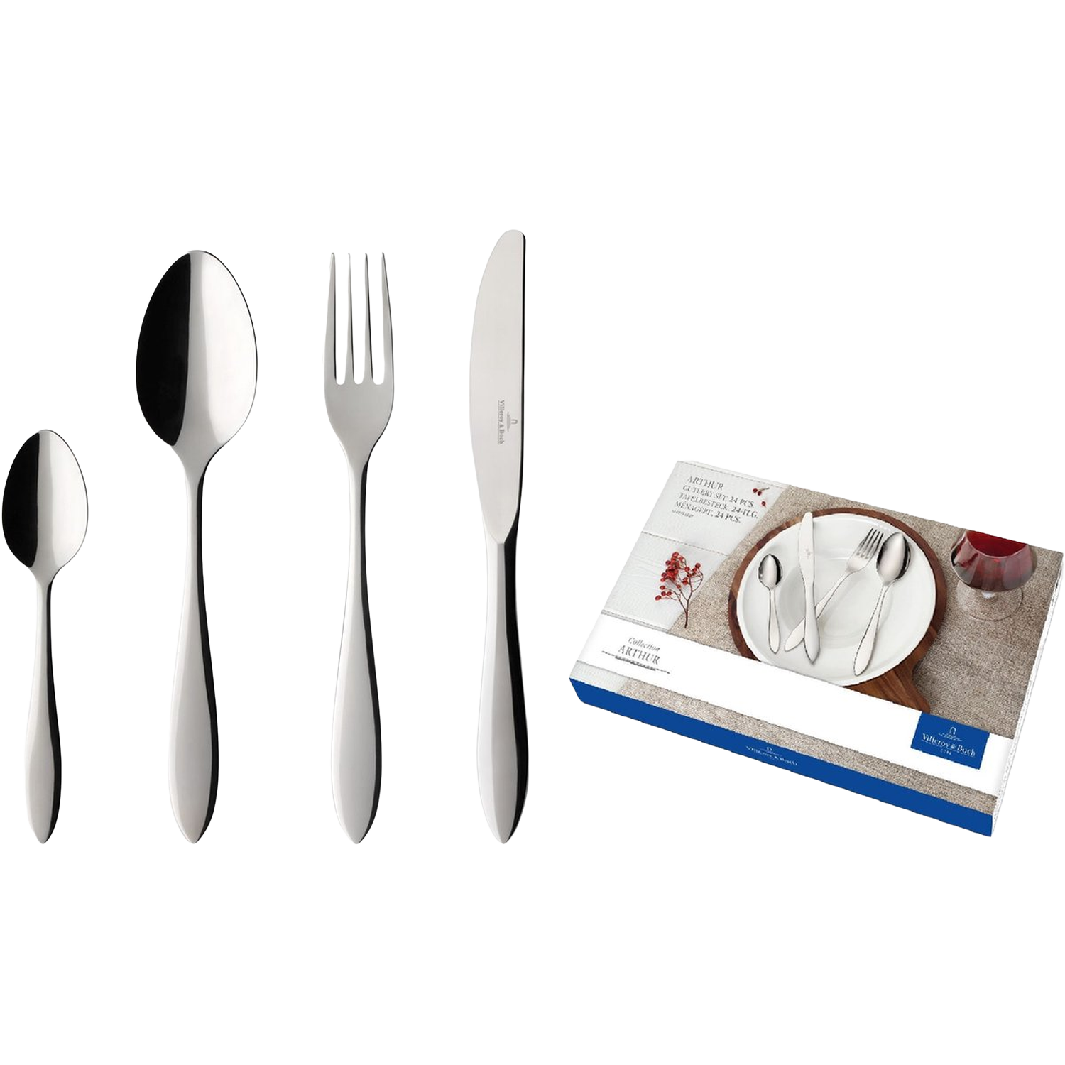 Villeroy & Boch  Arthur Bestekcassette - 24 delig - 44 x 28 x 5 cm