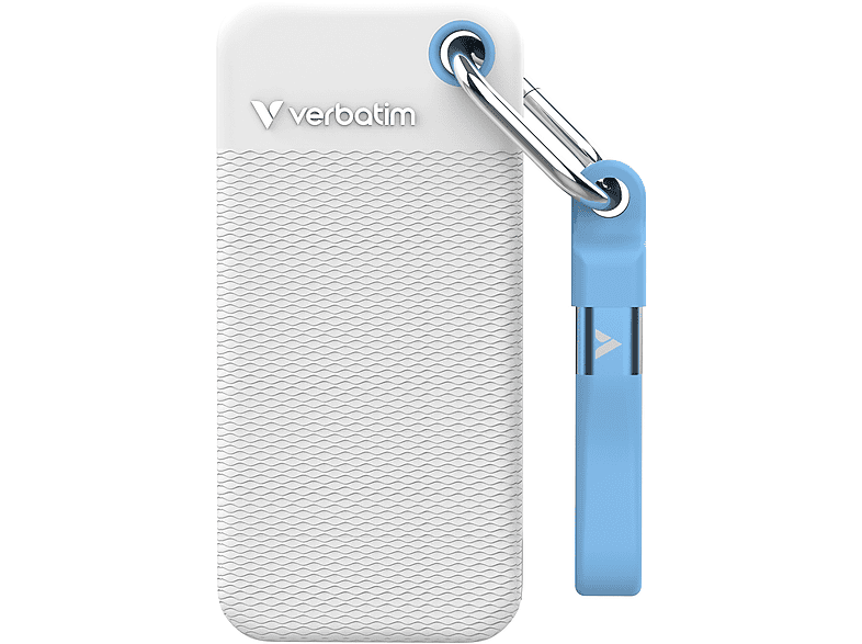 Thumbnail - VERBATIM Pocket Festplatte, 1 TB SSD, extern, White/Light Blue
