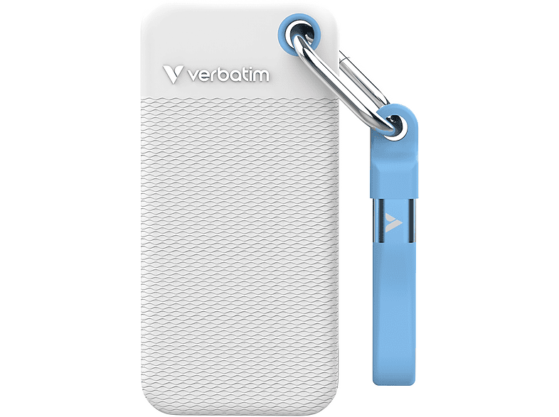 Thumbnail - VERBATIM Pocket Festplatte, 2 TB SSD, extern, White/Light Blue