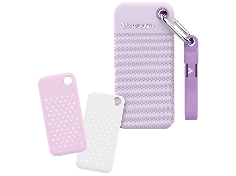 VERBATIM Pocket Festplatte, 1 TB SSD, extern, Purple