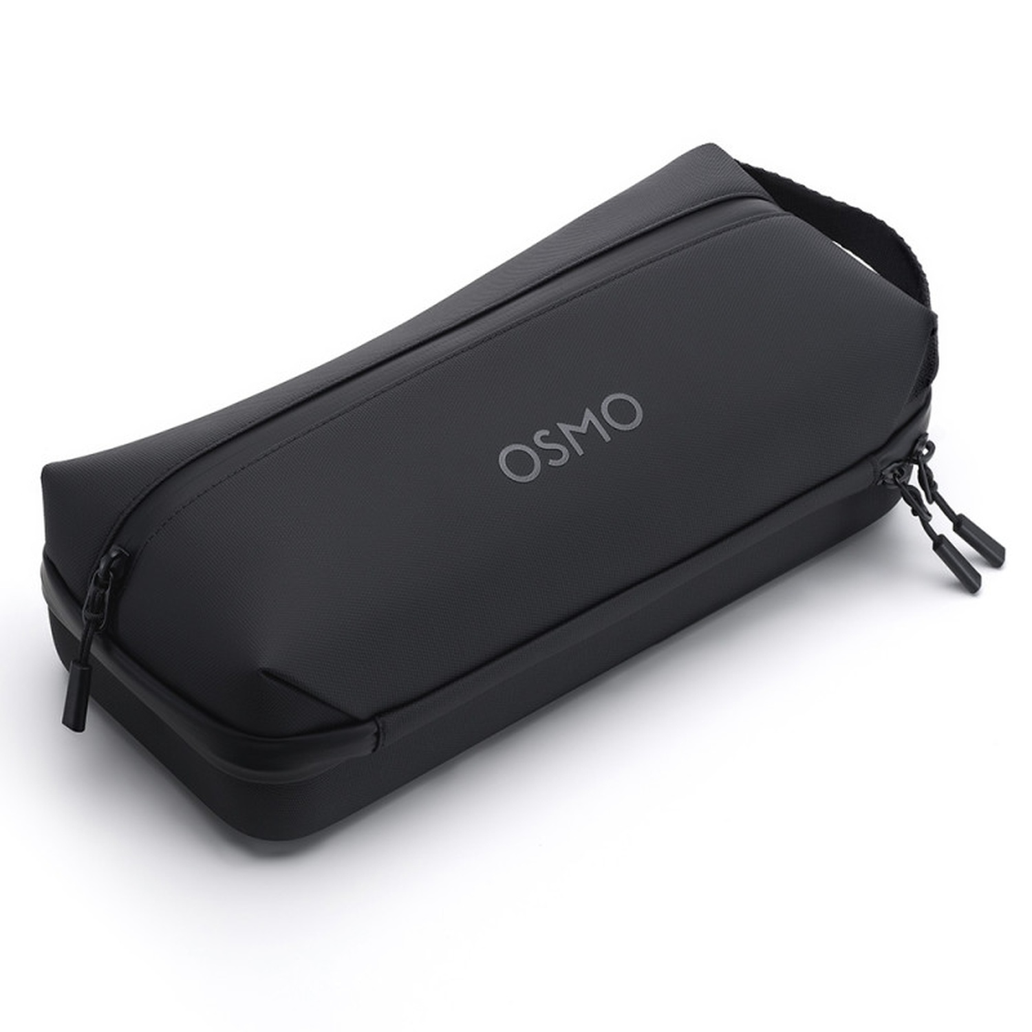 A black rectangular Osmo carrying case with a zipper closure. The case has a handle and the Osmo logo is visible.