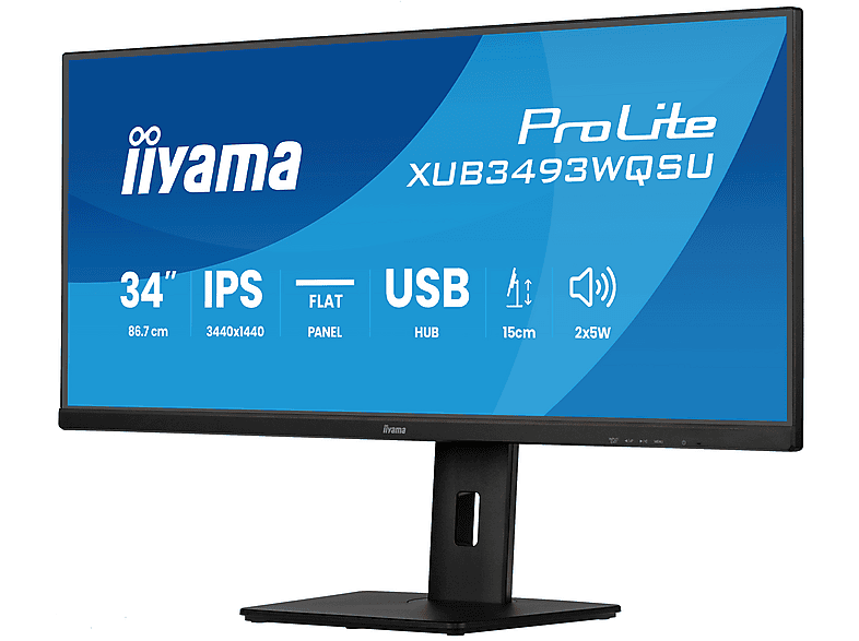 Thumbnail - IIYAMA XUB3493WQSU-B6 34 Zoll 2K UltraWide QHD Monitor 1 ms Reaktionszeit 120 Hz