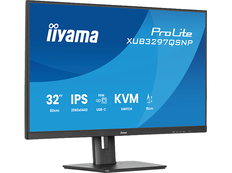 Monitor IIYAMA ProLite XUB3297QSNP-B1 32 WQHD IPS 1ms 100Hz HDR FreeSync USB-C Czarny