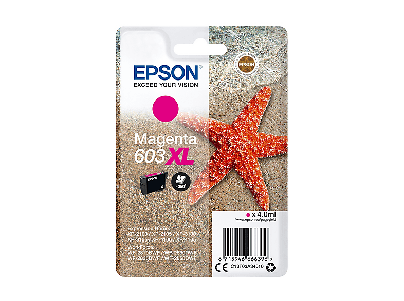 Epson 603XL Cartuccia Ink Magenta STELLA MARINA - C13T03A34020