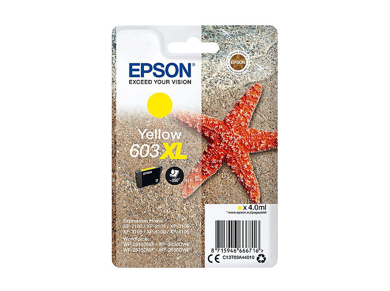 Epson 603XL Cartuccia Ink Giallo STELLA MARINA - C13T03A44020