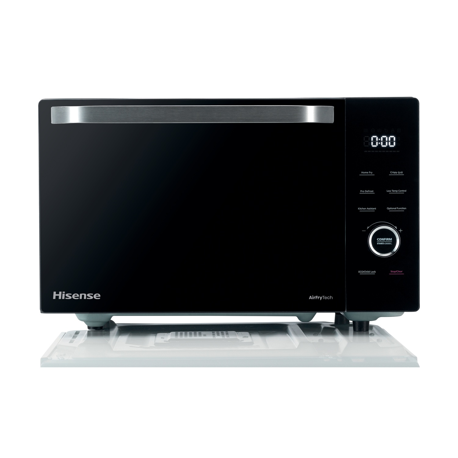 Hisense H30Mobs10Hc Microonde, potenza microonde 1000 W, capacità 30 l, 5 livelli di potenza, funzione grill 2400 Nero