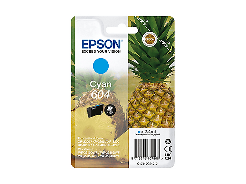 Cartuccia EPSON Ananas 604 Ciano
