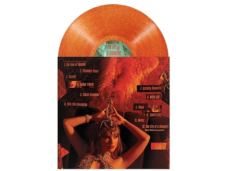 Taylor Swift - The Life of a Showgirl: Sweat and Vanilla Perfume Portofino Orange Glitter LP [Vinyl] — Foto 2 von 2