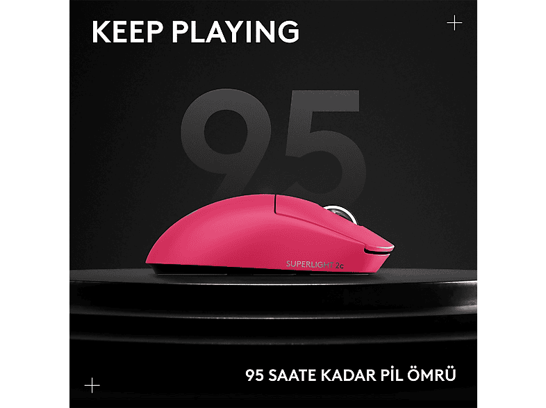 LOGITECH Gprox Superlight 2C Kablosuz Oyuncu Mouse Pembe 910