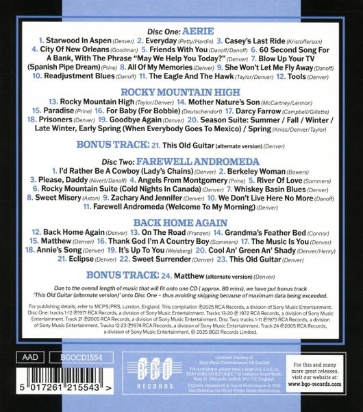 Ein CD-Cover mit Songtiteln und Künstlerinformationen. Der Text ist weiß auf dunklem Hintergrund.