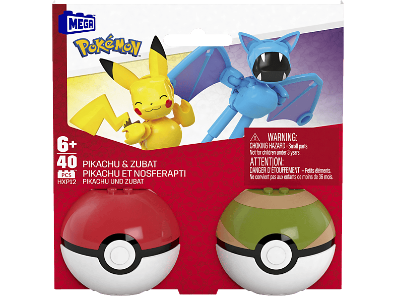 MEGA HPX11 Pokémon 2er Pokéball Set, sortiert Spielset, Mehrfarbig