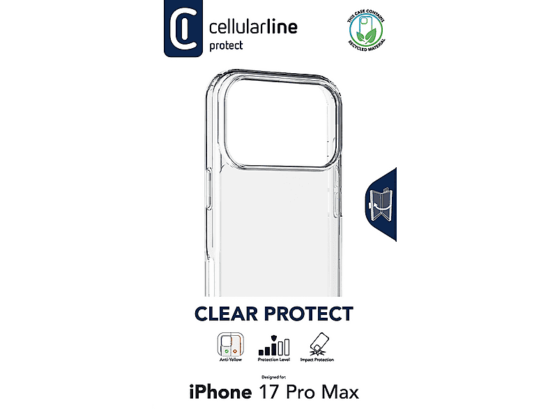 Thumbnail - CELLULAR LINE Clear Strong, Backcover, Apple, iPhone 17 Pro Max, Transparent