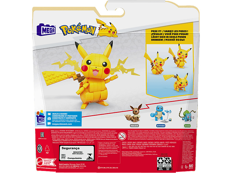 Thumbnail - MEGA GMD31 Pokémon Pikachu Bausatz, Mehrfarbig