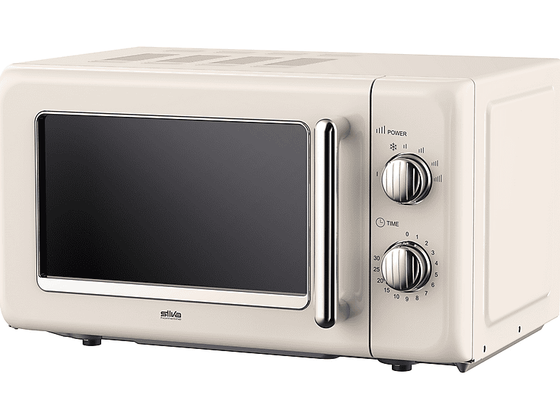 Silva-Schneider MW-R 25.3 Retro-Mikrowelle (700 Watt, Freistehend, 20 l, Beige)