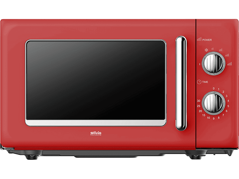 Silva-Schneider MW-R 25.3 Retro-Mikrowelle (700 Watt, Freistehend, 20 l, Rot)