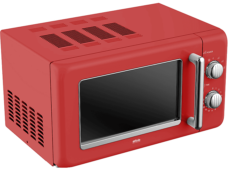 Silva-Schneider MW-R 25.3 Retro-Mikrowelle (700 Watt, Freistehend, 20 l, Rot) — Foto 3 von 5