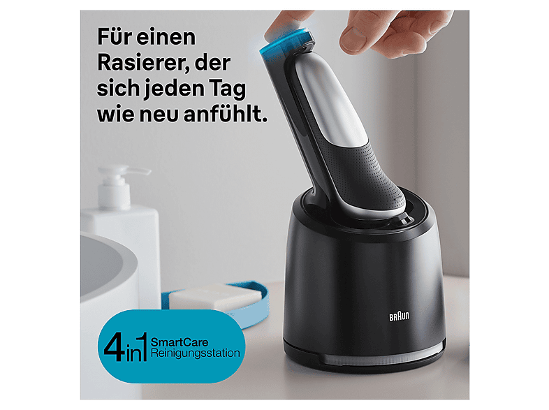 Thumbnail - BRAUN 71-S7200cc Herrenrasierer Series 7 Silberfarben (360° Flex System)
