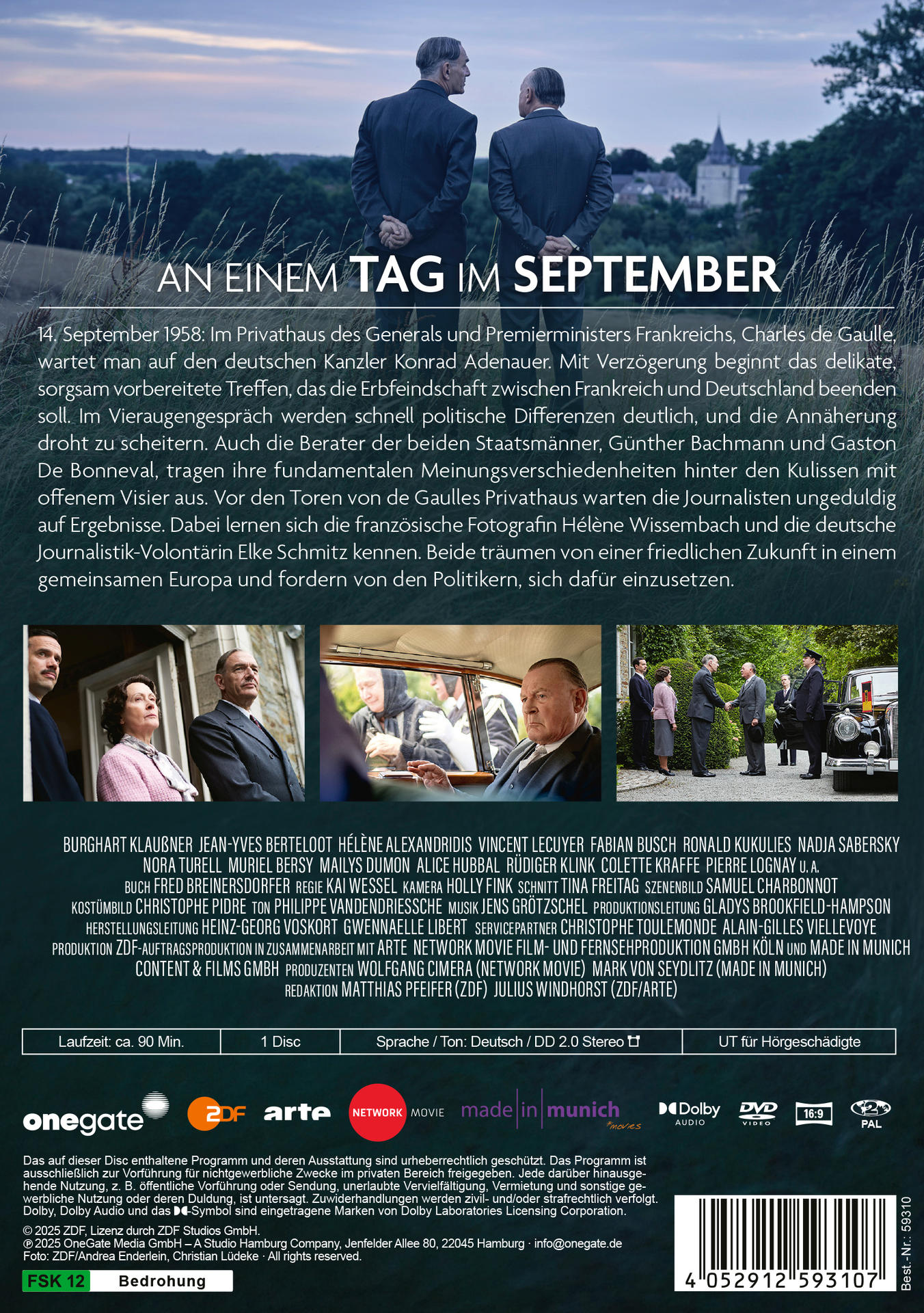 Ein Filmposter. Zwei Männer in Anzügen stehen draußen. Titel: An einem Tag im September.