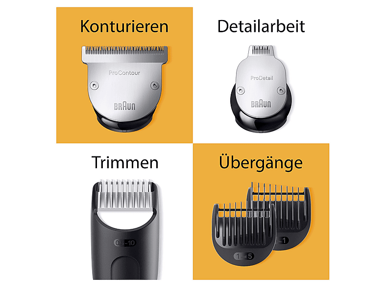 Thumbnail - BRAUN BT9441 mit Barber Tools, Titan, Barttrimmer