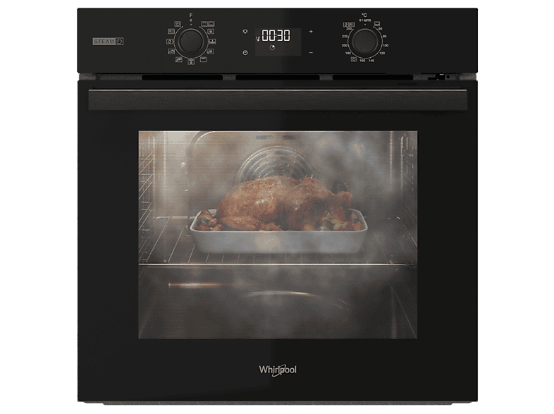 Piekarnik elektryczny z funkcją pary Whirlpool OMSR58RU1SB Steam+