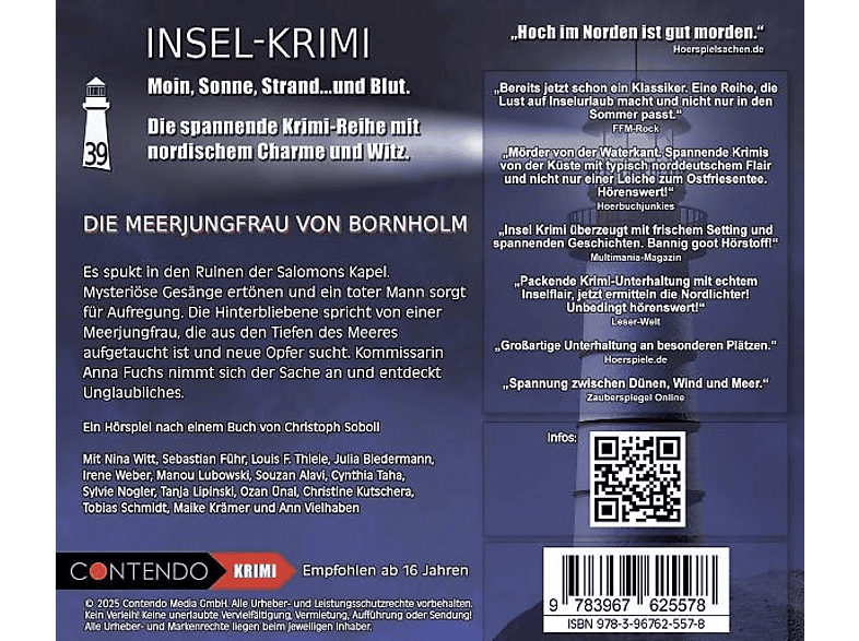 Thumbnail - Insel-krimi - Insel-Krimi 39 Die Meerjungfrau Von Bornholm (CD)