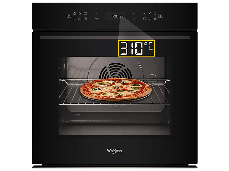 Piekarnik elektryczny WHIRLPOOL WOI68PT1SBA 73l Pizza 310C Termoobieg Air Fry SoftClosing A+ Czarny