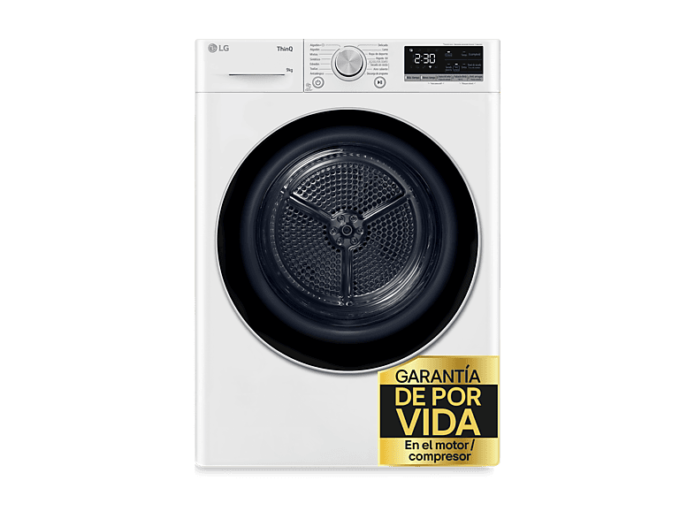 LG – Secadora LG 9 kg Condensación, Bomba de calor – RH90V9AV3N.